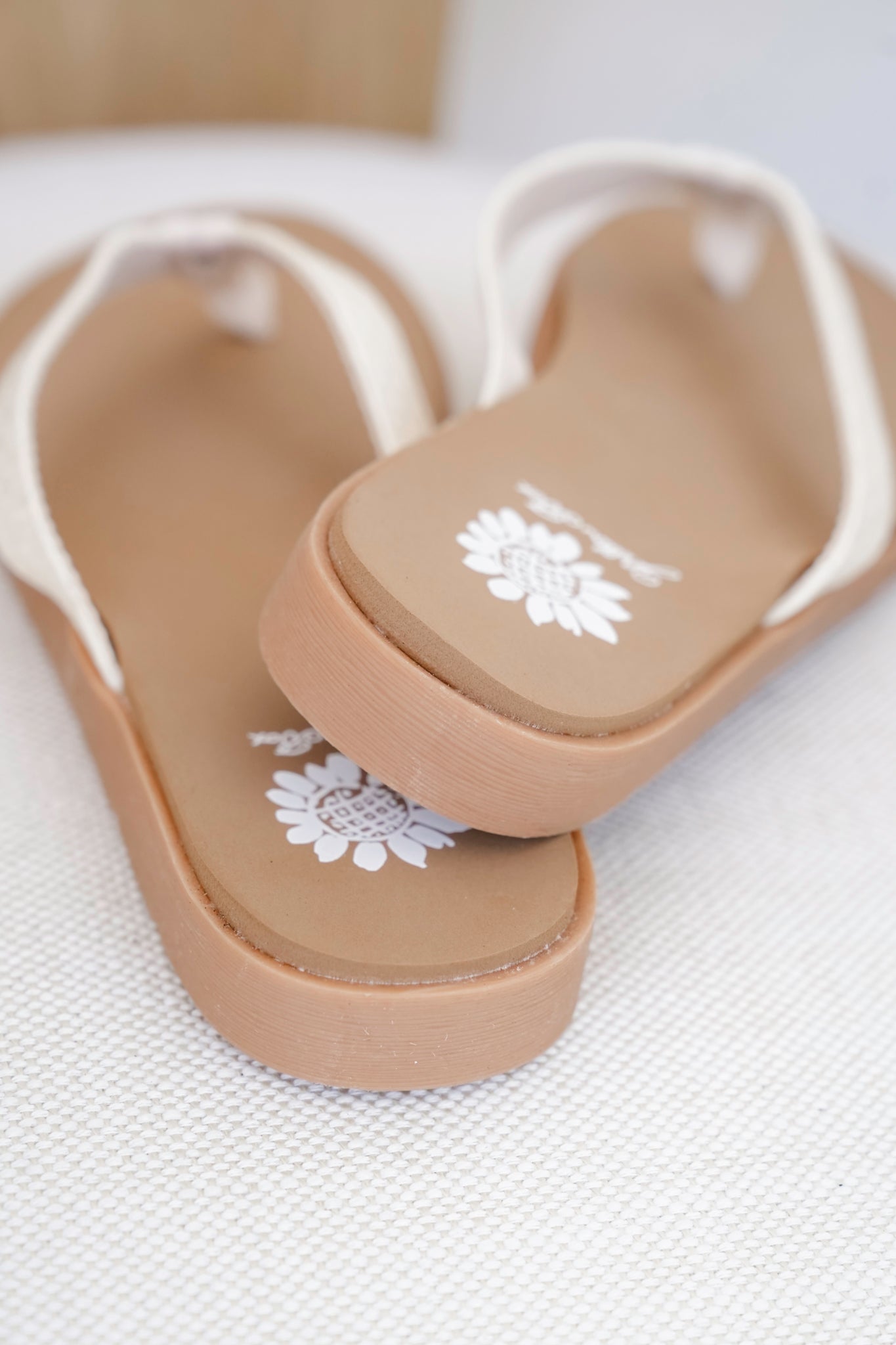 Yellow Box Woven Strap Flip Flop Sandals