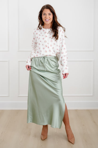 Floral Print Long Sleeve Button Up Cardigan Sweater