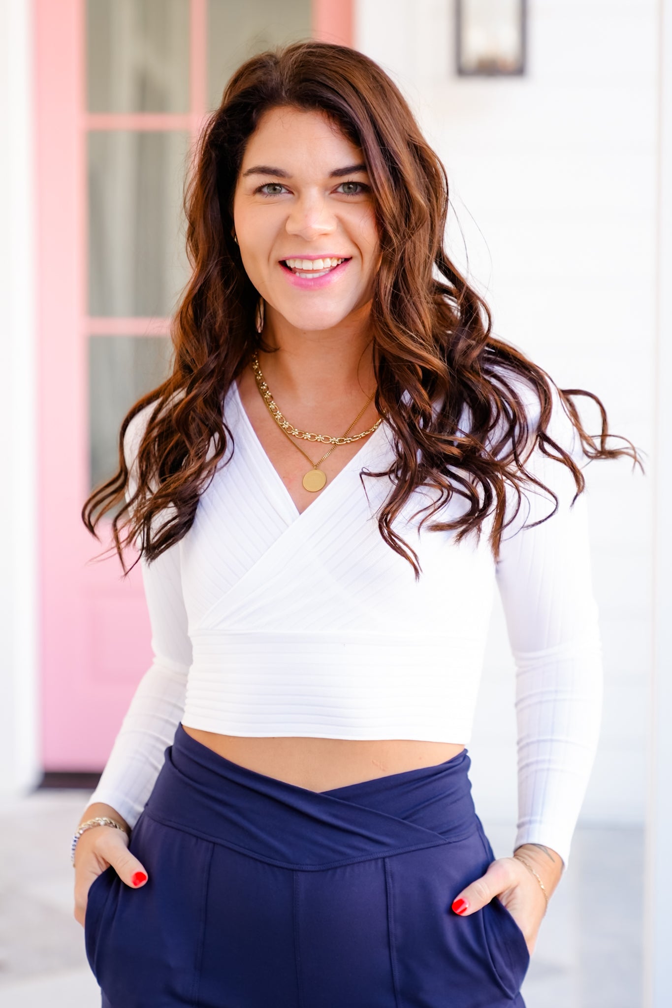 Poppy Day Door Buster! Zenana Ribbed Surplus Waist Band Long Sleeve Top