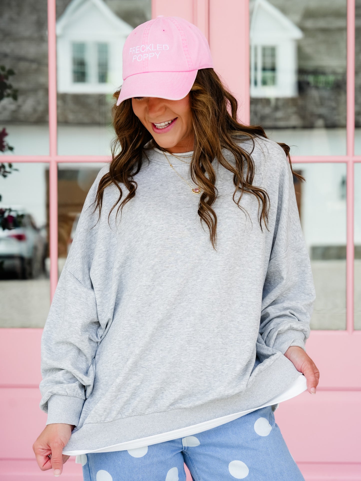 Solid Long Sleeve Crew Neck Layered Look Sweatshirt