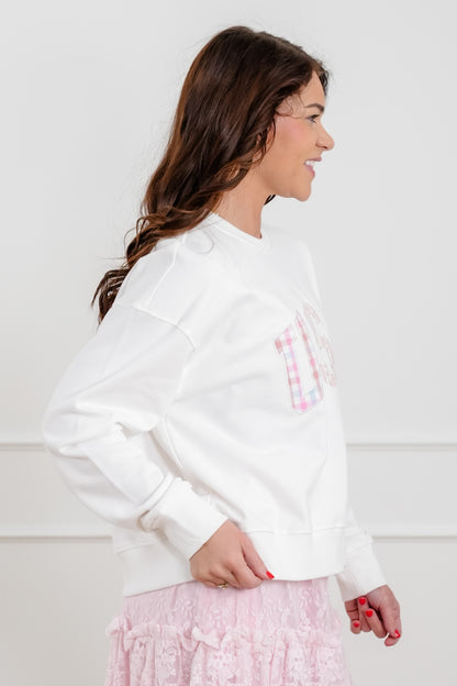 Long Sleeve Patchwork USA Pullover