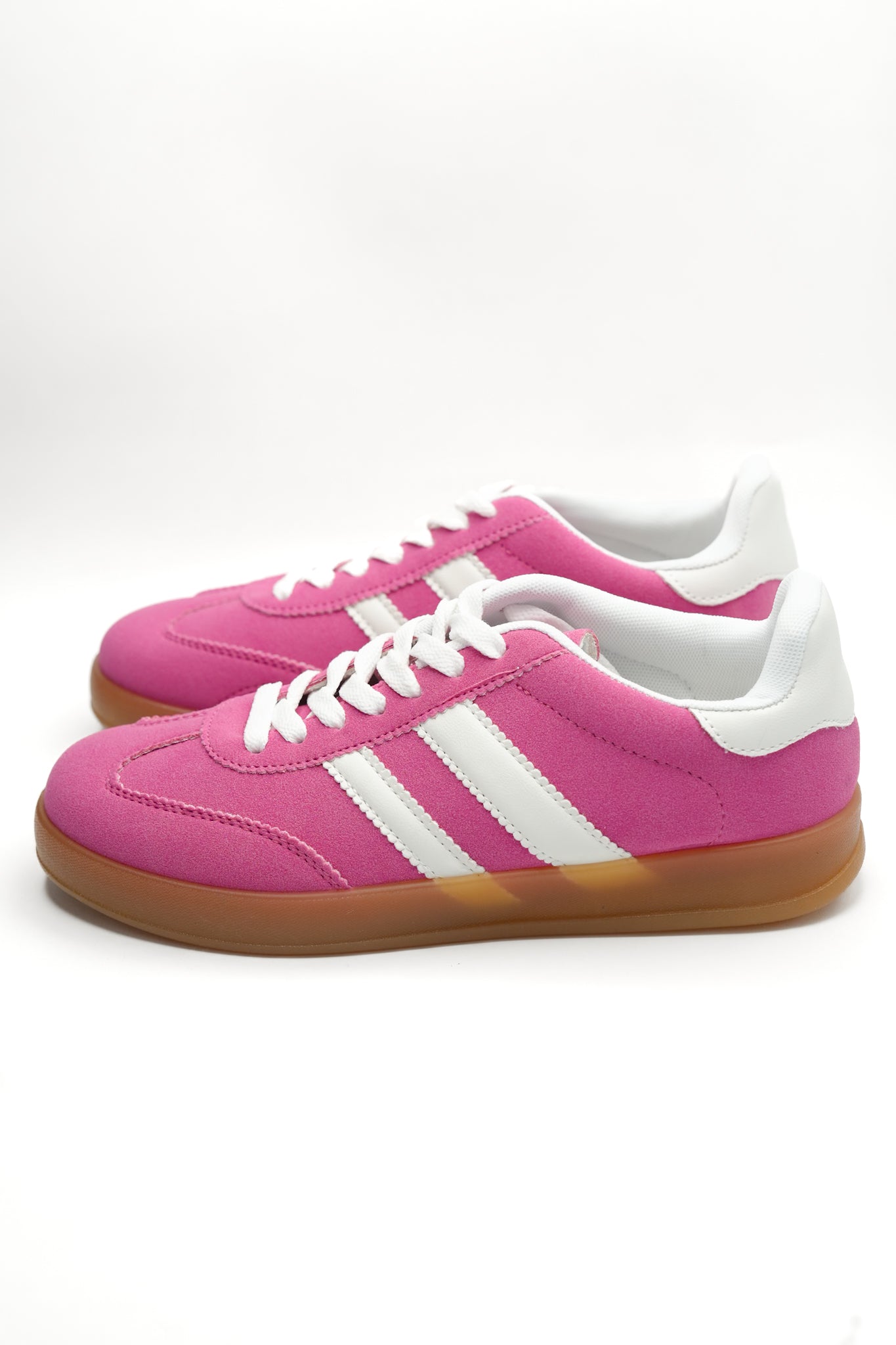 Retro Inspired Pink Soft Suede Sneaker