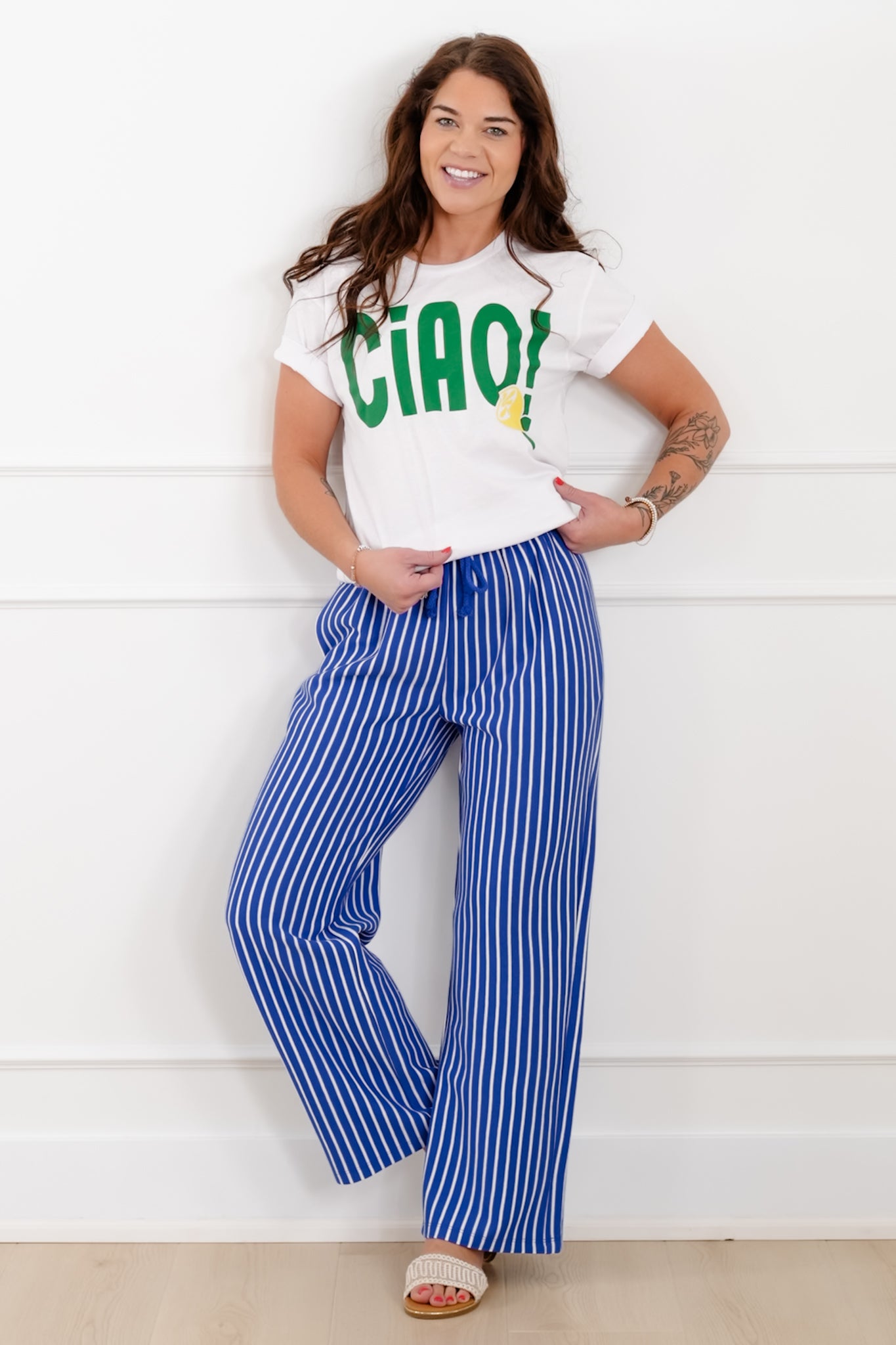 White Short Sleeve "Ciao" Tee