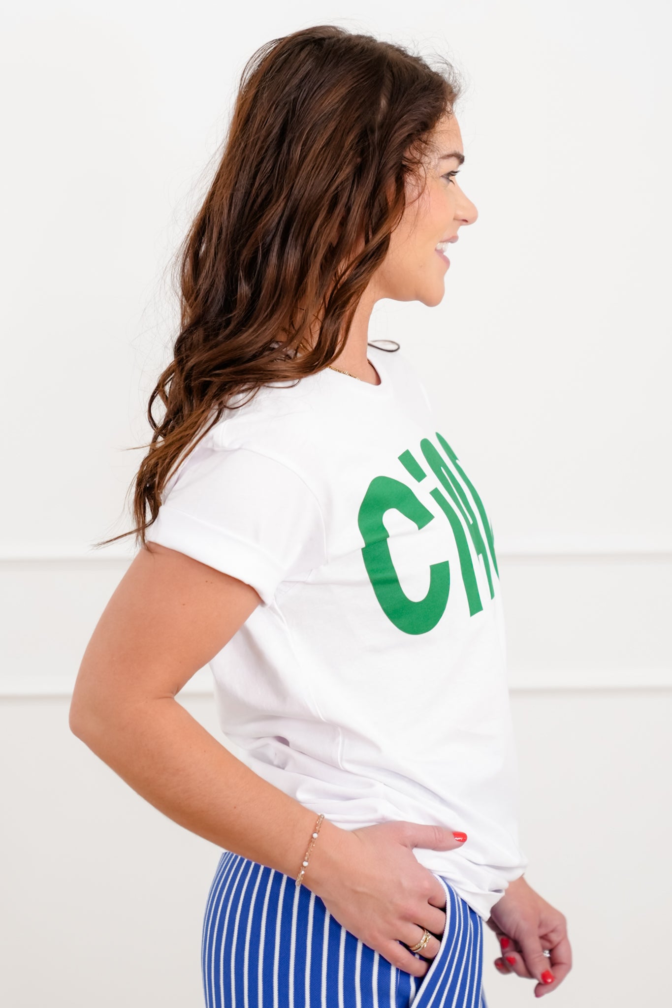 White Short Sleeve "Ciao" Tee