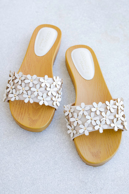 Floral Strap Slide Sandals