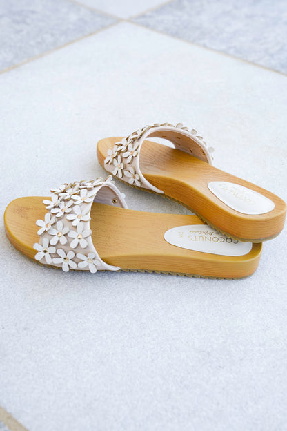 Floral Strap Slide Sandals