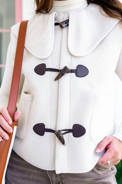 Fleece Vest with Peter Pan Collar