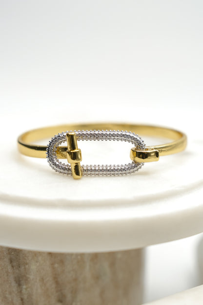 Golden Link Pave Bracelet