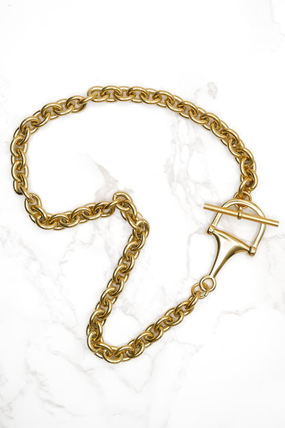 Equestrian Horse Bit Toggle Necklace