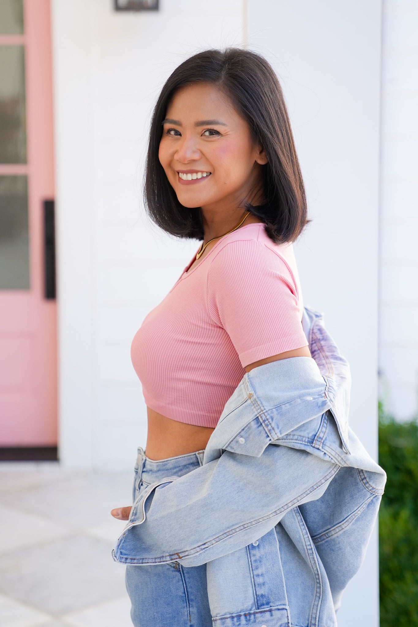 Door Buster! Ribbed Short Sleeve Cropped Top