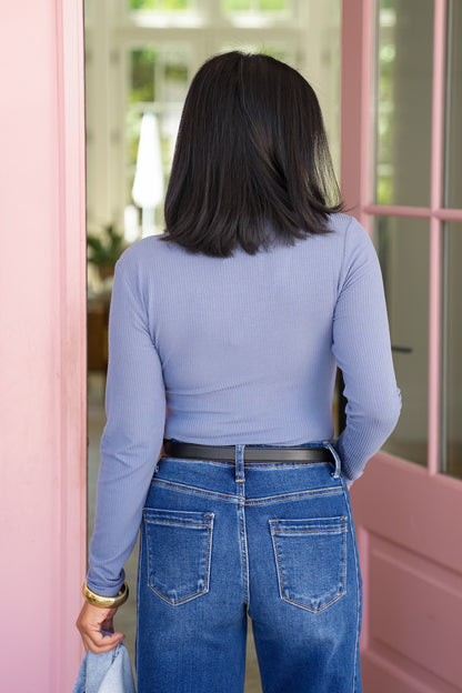 Door Buster! Plus/Reg Ribbed Knit Long Sleeve V Neck Top