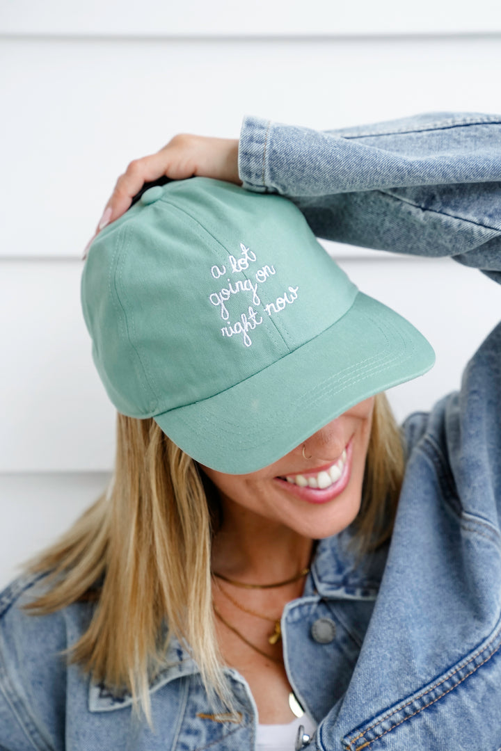 "A Lot Going On Right Now" Embroidered Baseball Cap