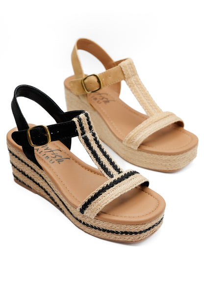 Blowfish Braided Raffia Platform Wedge Sandal