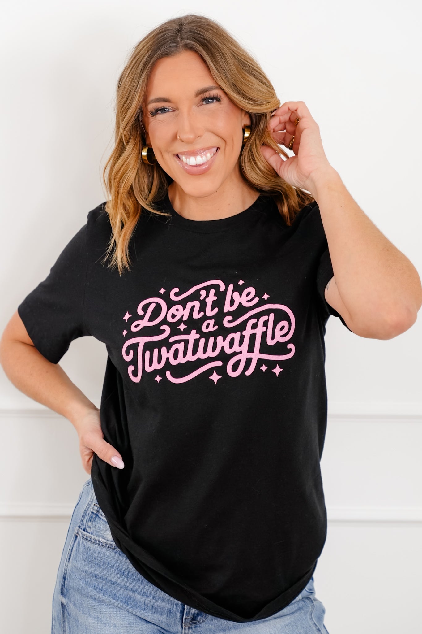 Plus/Reg Short Sleeve "Don't Be A Twatwaffle" Graphic Tee