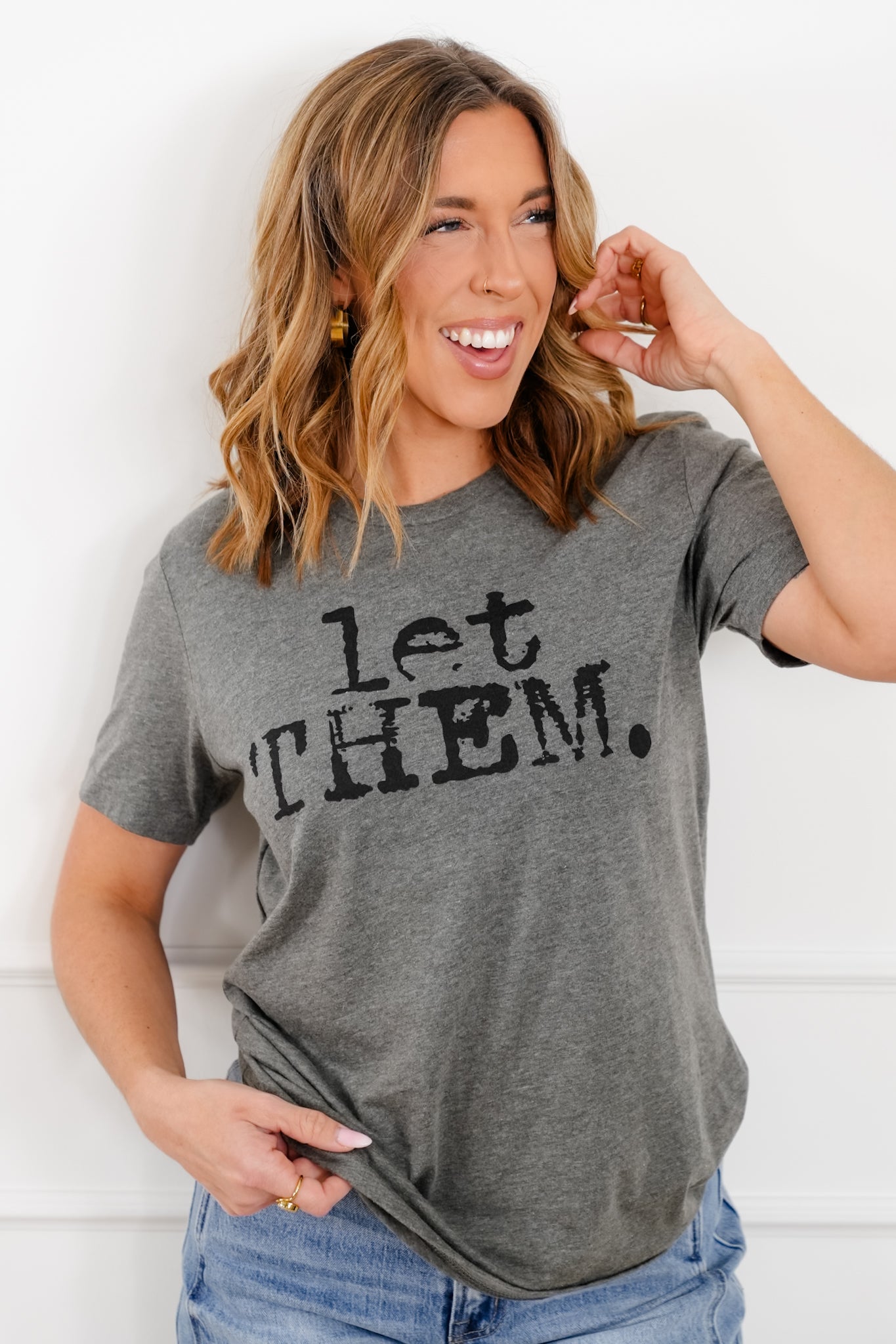 Plus/Reg Short Sleeve "Let Them" Graphic Tee