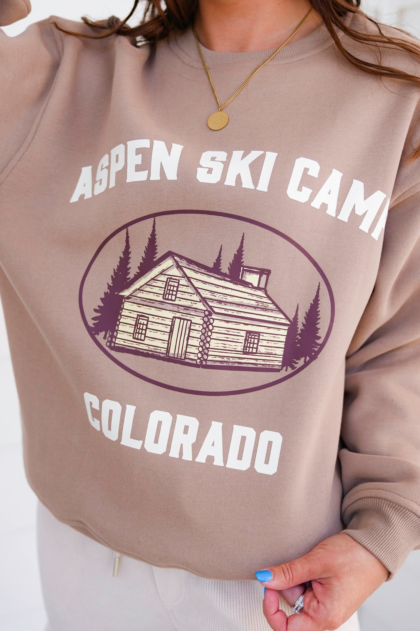 Long Sleeve "Aspen Ski Camp Colorado" Pullover Sweatshirt