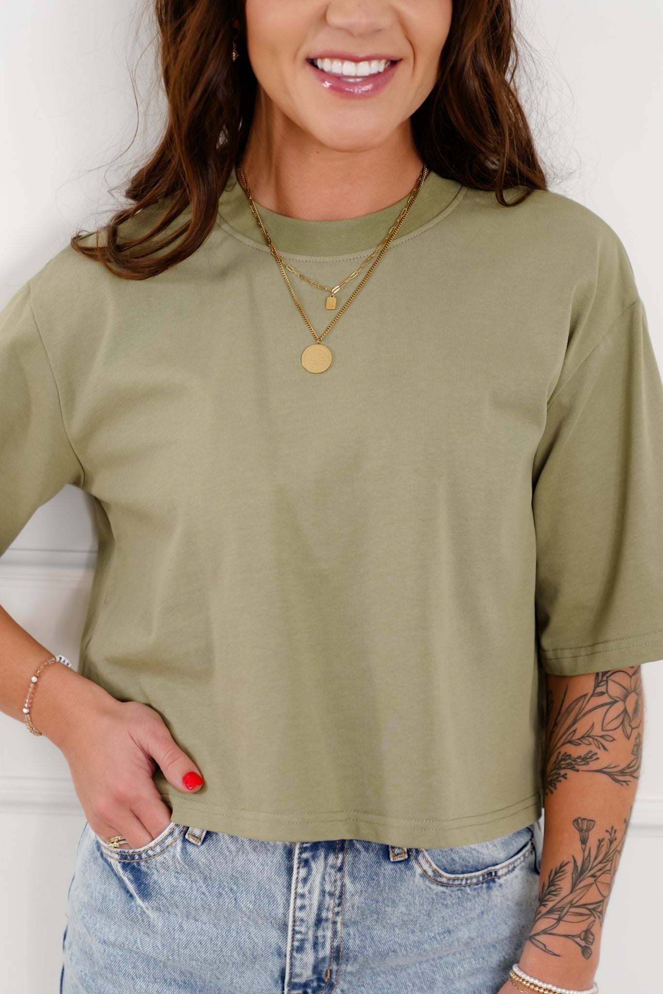Plus/Reg "The Marlow" Nico Threads Short Sleeve Crew Neck Top