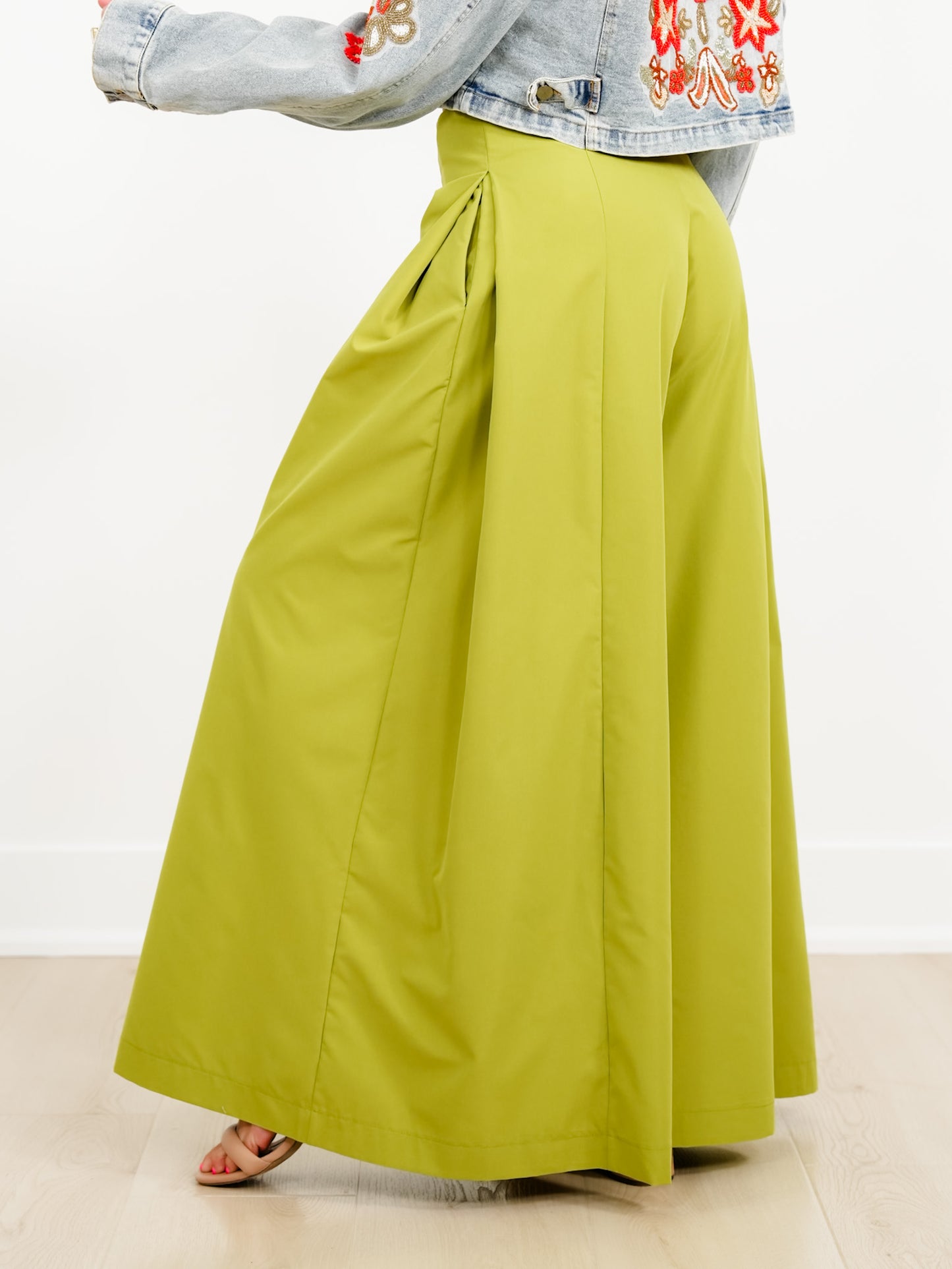 High Waist Wide Leg A-Line Palazzo Pants