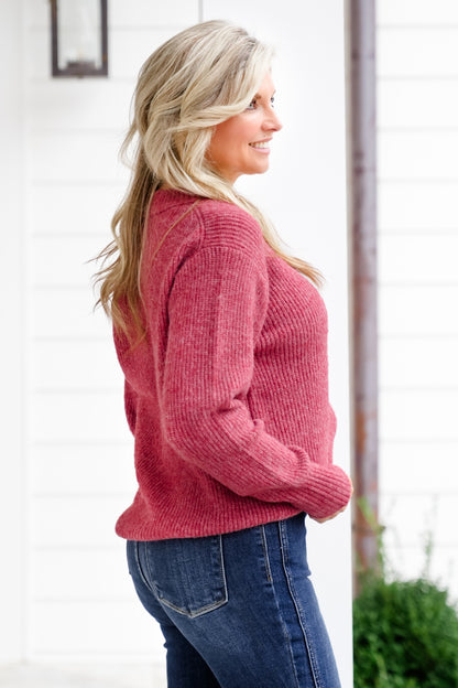 Ribbed Long Sleeve Crew Neck Pullover Sweater