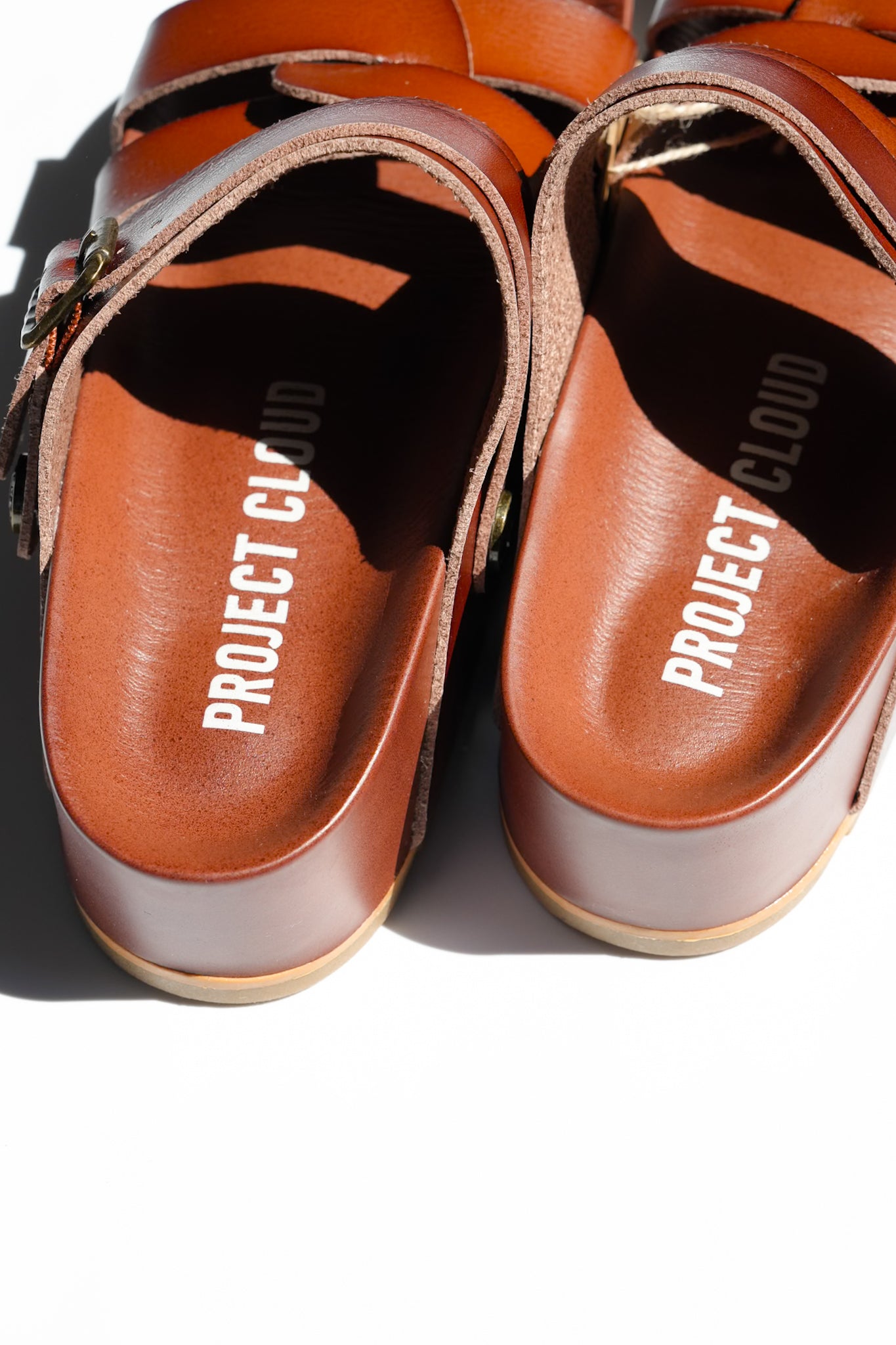 Vegan Leather Platform Sandal with Ankle Strap
