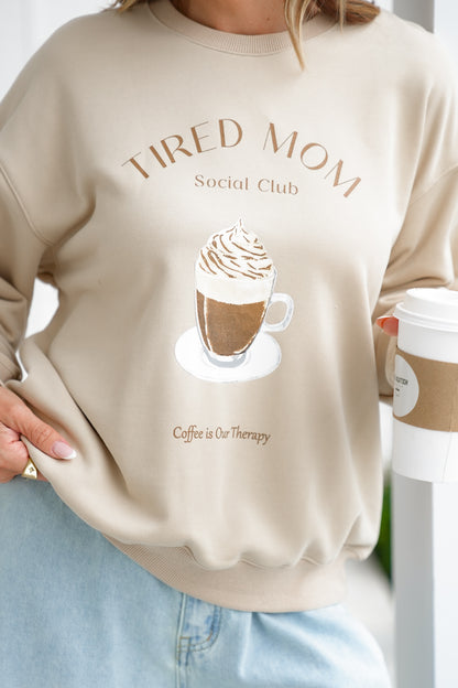 Long Sleeve "Tried Mom" Graphic Pullover Sweatshirt