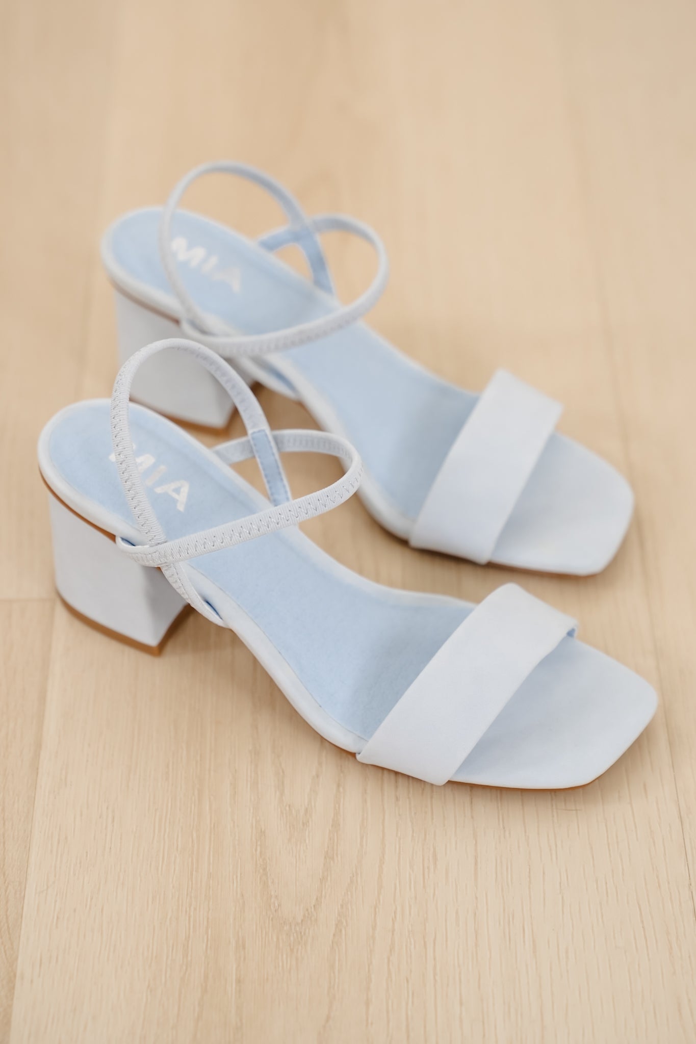 MIA Open Toe Slingback Block Heel Sandal