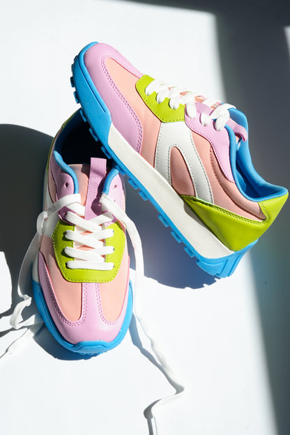 Restock! Chunky Retro Sneaker with Mixed Panel Design