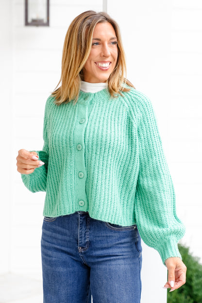 Ribbed Long Sleeve Button Down Cardigan Sweater