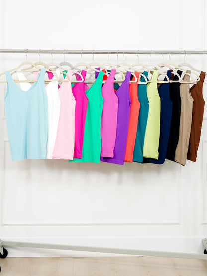 Door Buster! Plus/Reg Solid V/U Neck Tank Top