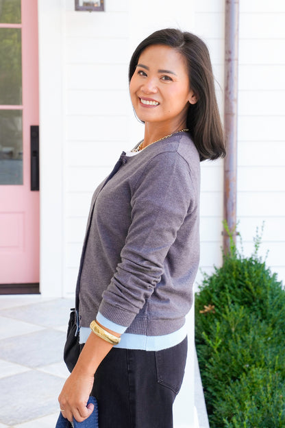 Long Sleeve Button Down Layered Cardigan