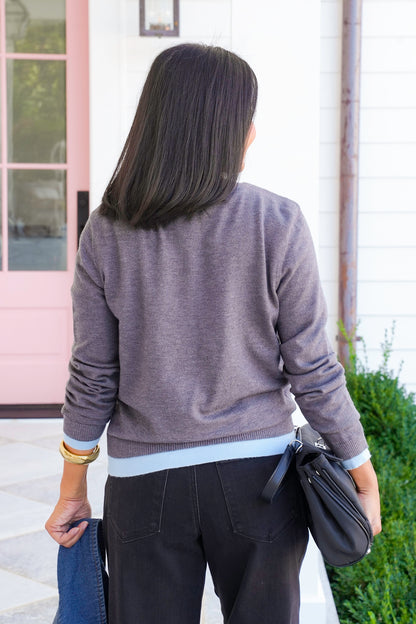 Long Sleeve Button Down Layered Cardigan