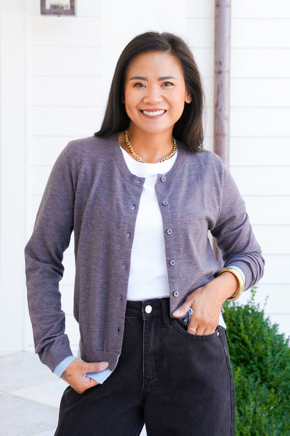 Long Sleeve Button Down Layered Cardigan