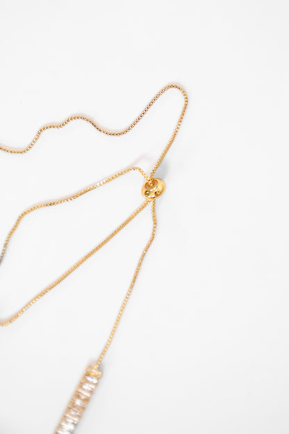 Mila + Stevie Erika Adjustable Crystal Tennis Necklace