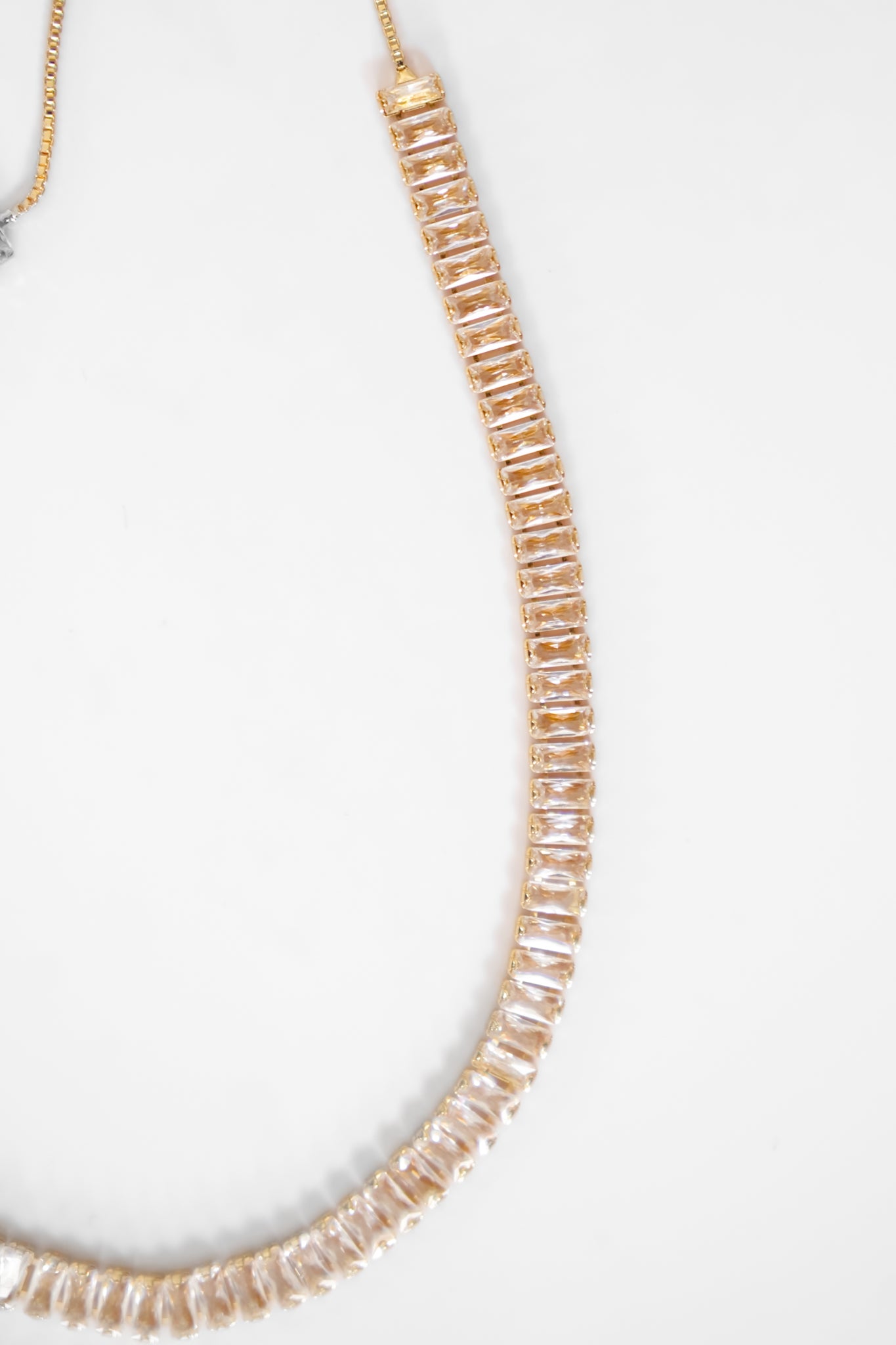 Mila + Stevie Erika Adjustable Crystal Tennis Necklace