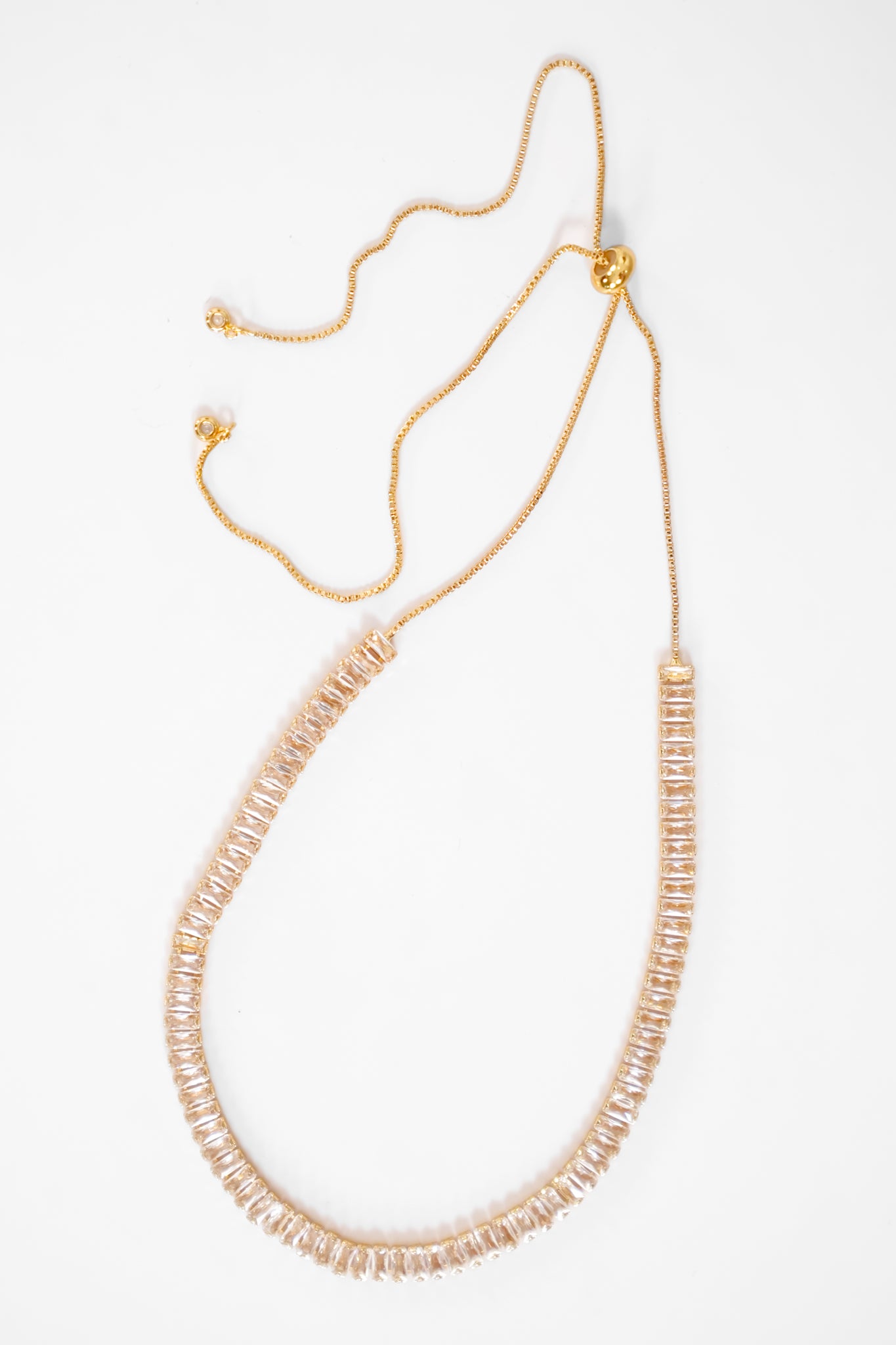 Mila + Stevie Erika Adjustable Crystal Tennis Necklace