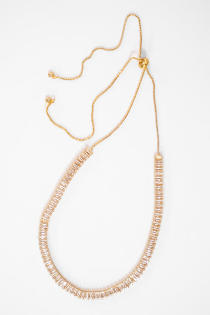 Mila + Stevie Erika Adjustable Crystal Tennis Necklace