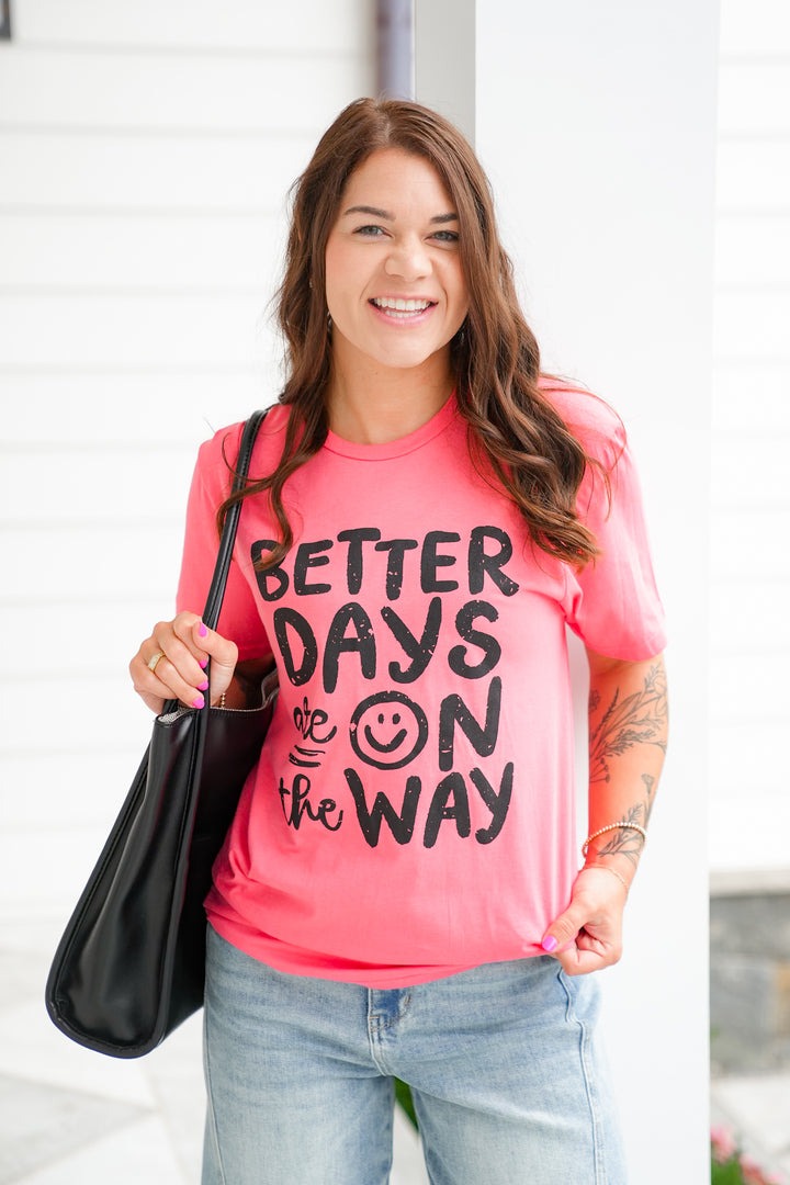 Plus/Reg Short Sleeve "Better Days Are On The Way" Graphic Tee