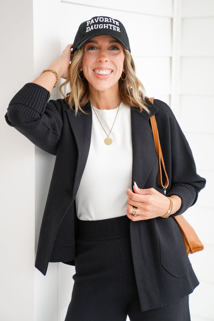 Plus/Reg Knit Long Sleeve Button Cardigan