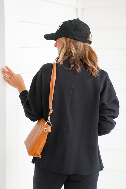 Plus/Reg Knit Long Sleeve Button Cardigan