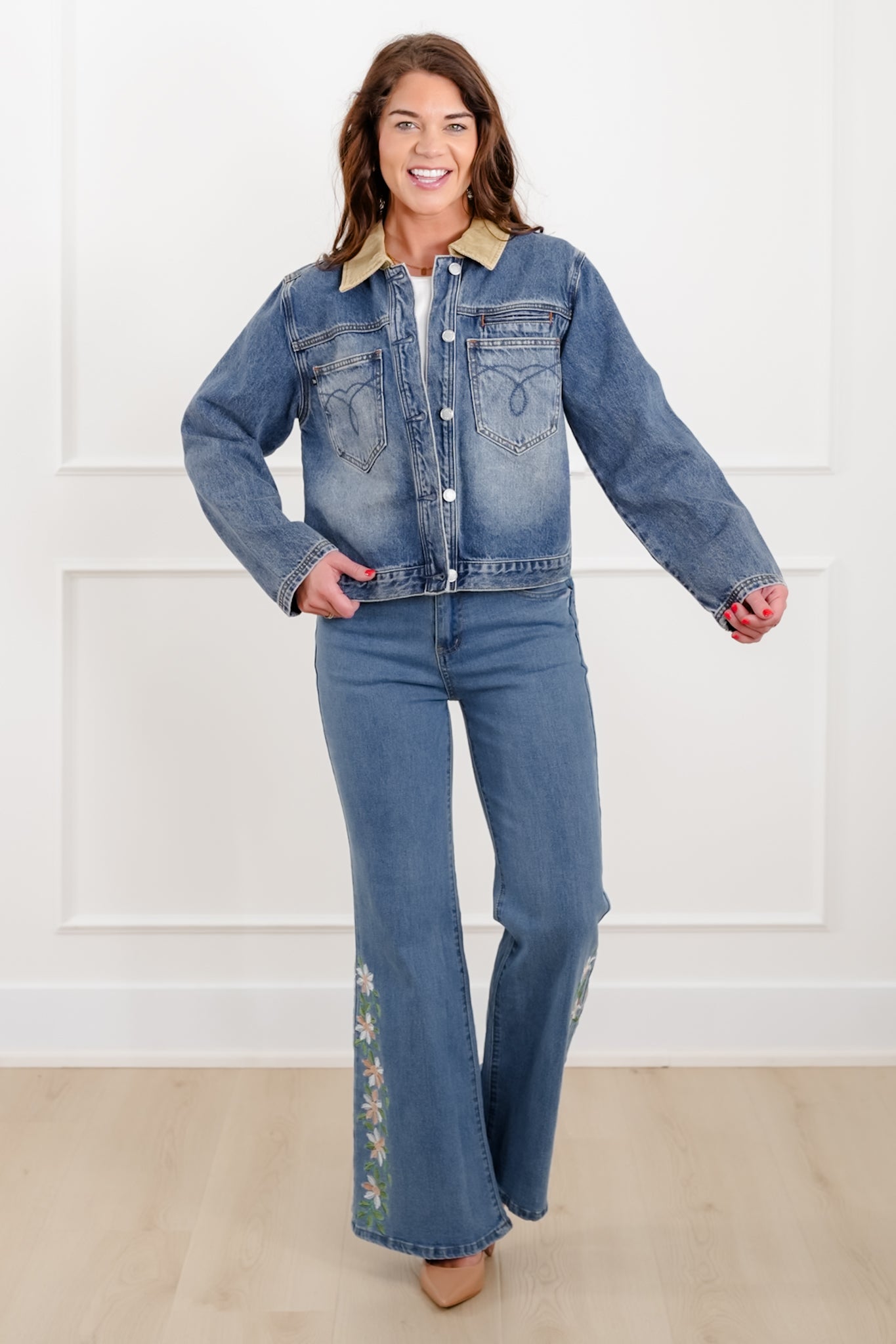 Plus/Reg Judy Blue Medium Wash Barn Jacket