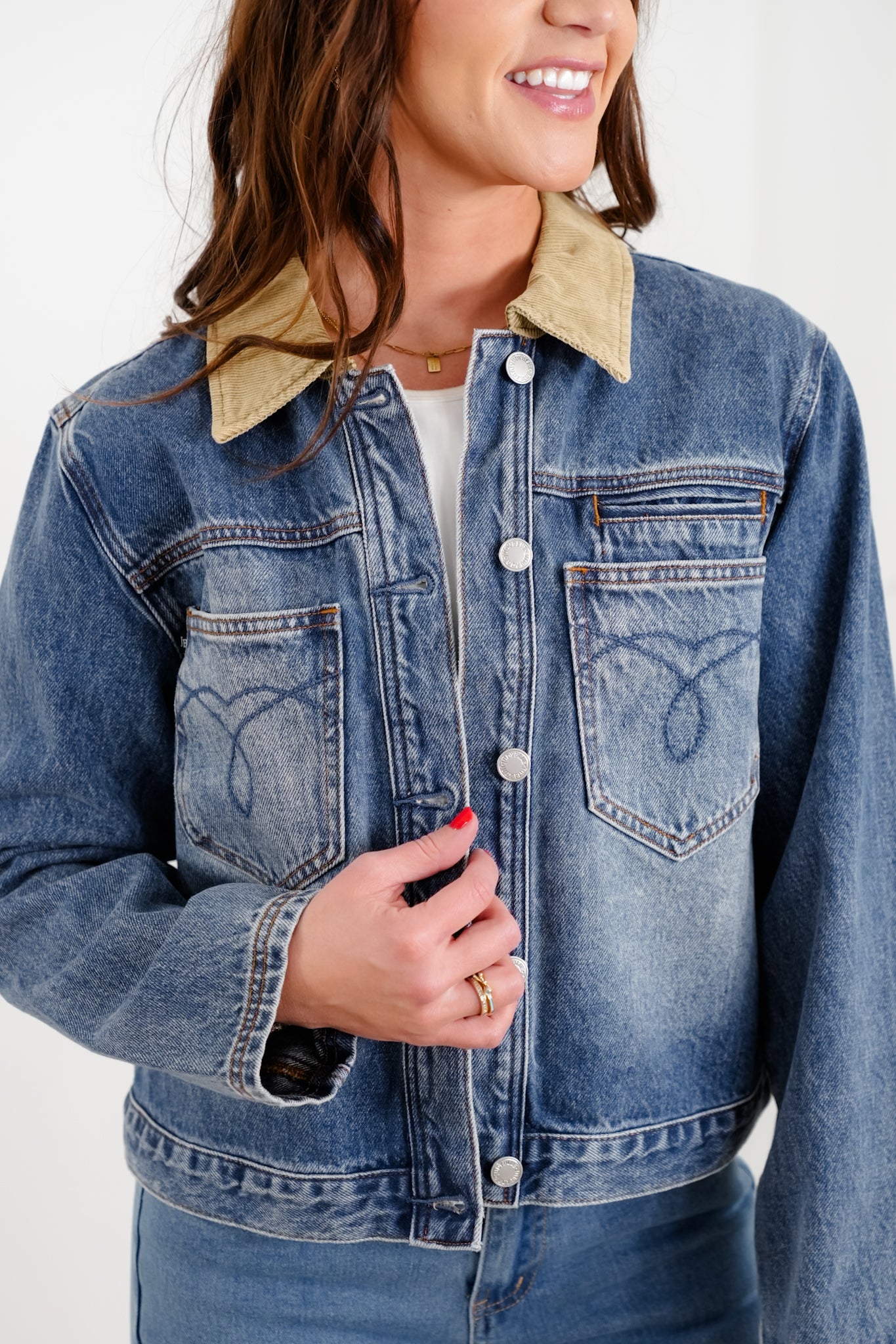 Plus/Reg Judy Blue Medium Wash Barn Jacket