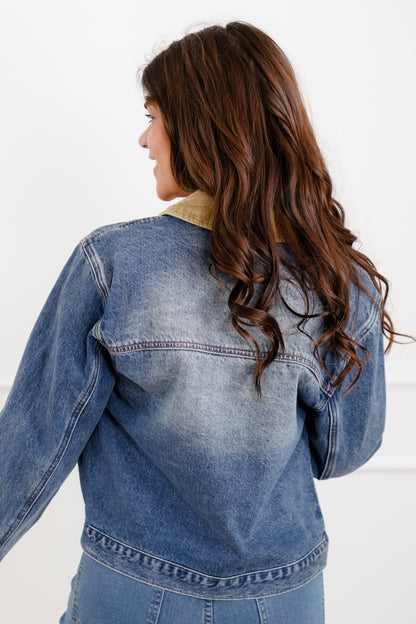 Plus/Reg Judy Blue Medium Wash Barn Jacket