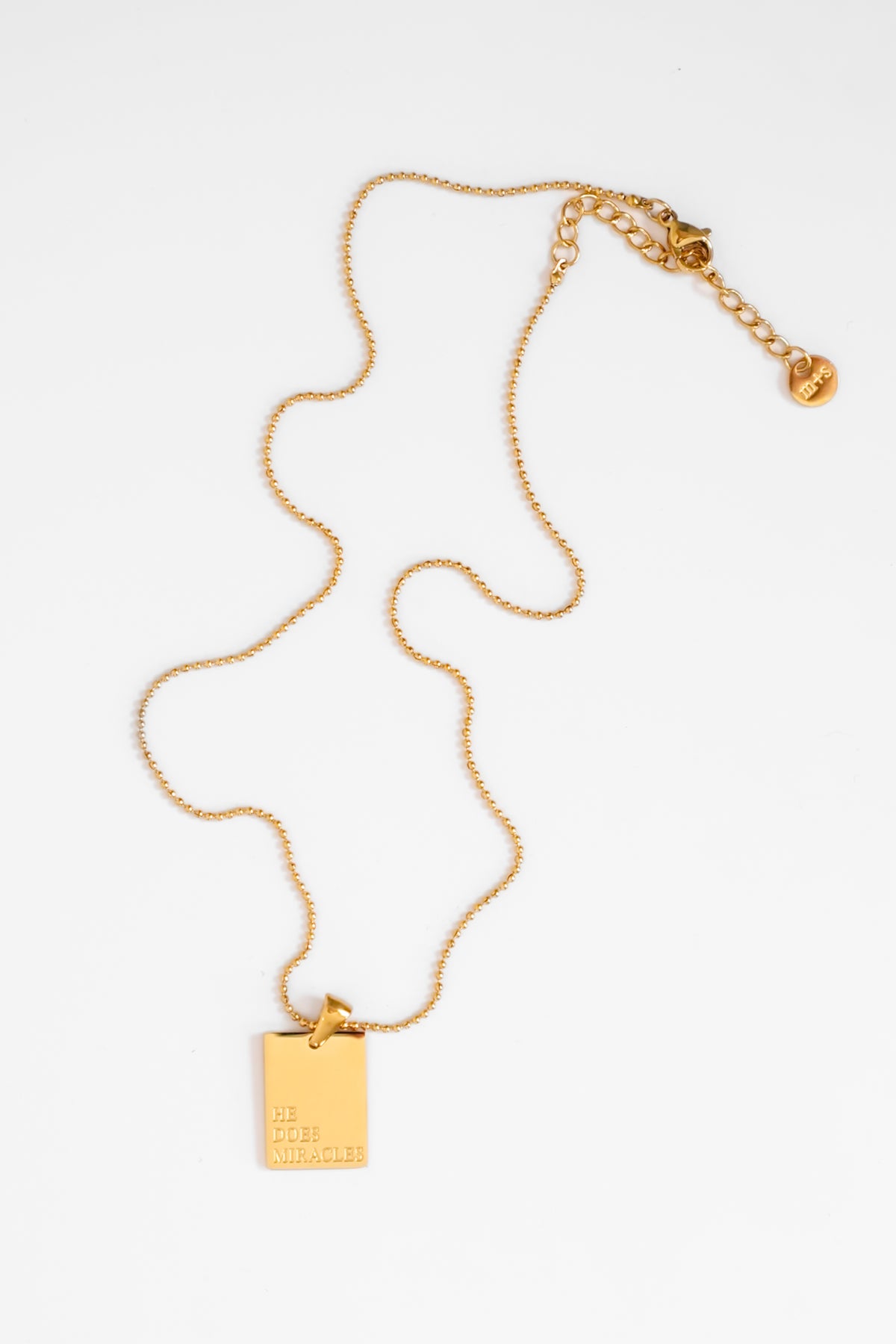 Mila + Stevie He Does Miracles Empowerment Necklace - Freckled Poppy