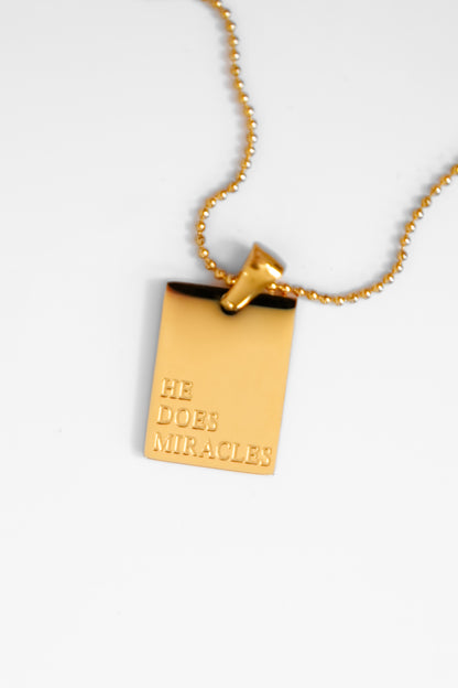 Mila + Stevie He Does Miracles Empowerment Necklace - Freckled Poppy