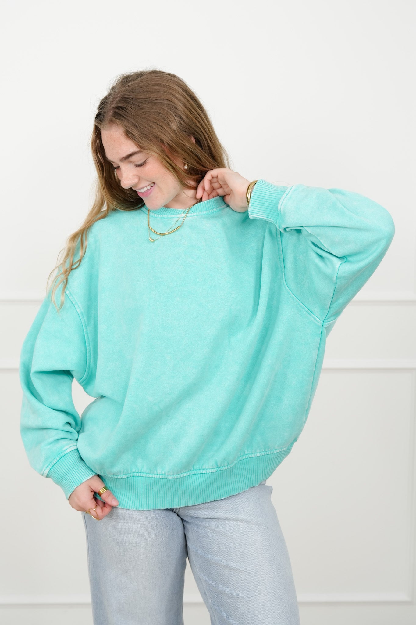 Door Buster! Zenana Acid Wash Oversized Fleece Pullover