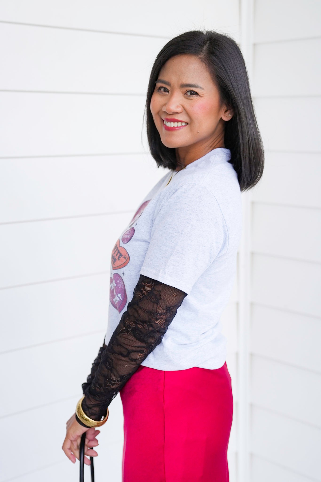 Plus/Reg Short Sleeve Halloween Candy Hearts Graphic Tee