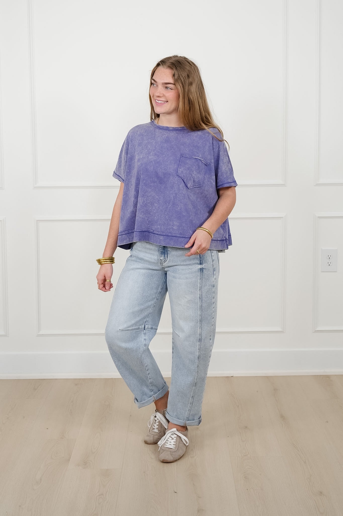 Door Buster! Zenana Acid Washed Oversized Top