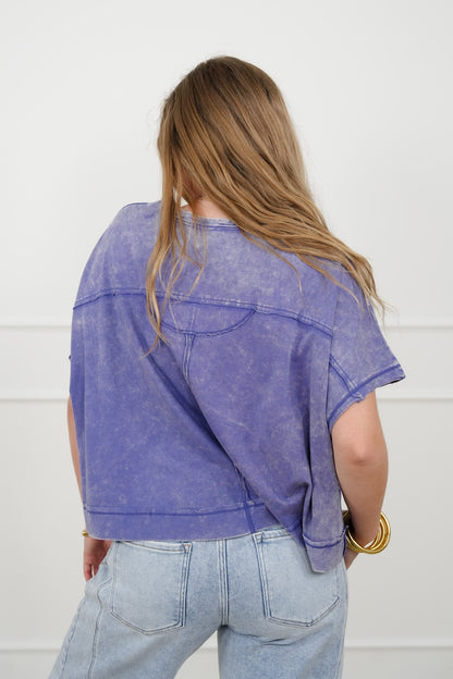 Door Buster! Zenana Acid Washed Oversized Top