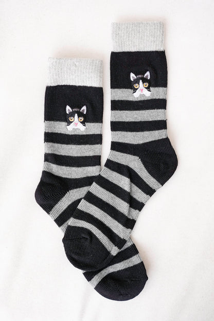 Just Hanging Embroidered Crew Socks