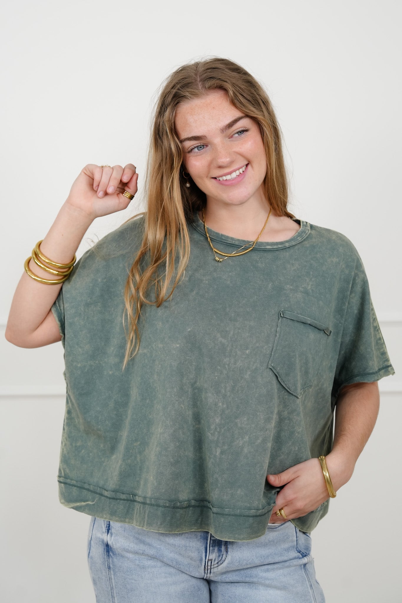 Door Buster! Zenana Acid Washed Oversized Top